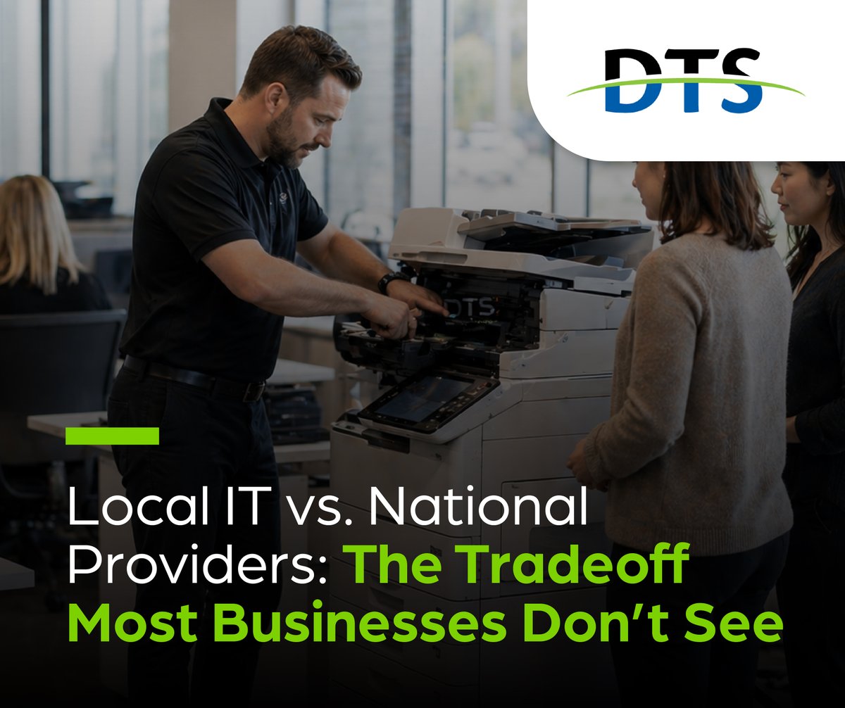 dtsmn's tweet photo. Most IT providers look the same—until something breaks.

That’s where local vs. national really shows.

· Faster support
· Real accountability
· On-site when it matters

Visit https://t.co/5Oe2grnN7B to learn more about our local support. https://t.co/9z30naHxNB