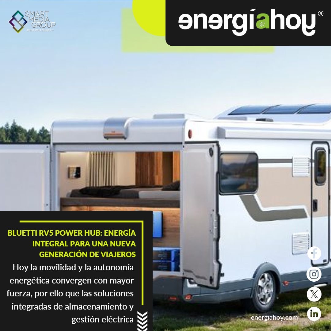 energiahoy's tweet image. 🚐 BLUETTI lanza el RV5 Power Hub: energía integral para viajeros off-grid.

⚡ Hasta 5,000 W
⚡ Sistema todo-en-uno
⚡ Alternativa silenciosa al generador

🔎 Más:
energiahoy.com/tech-trends/bl…

#Energía #VanLife #Innovación