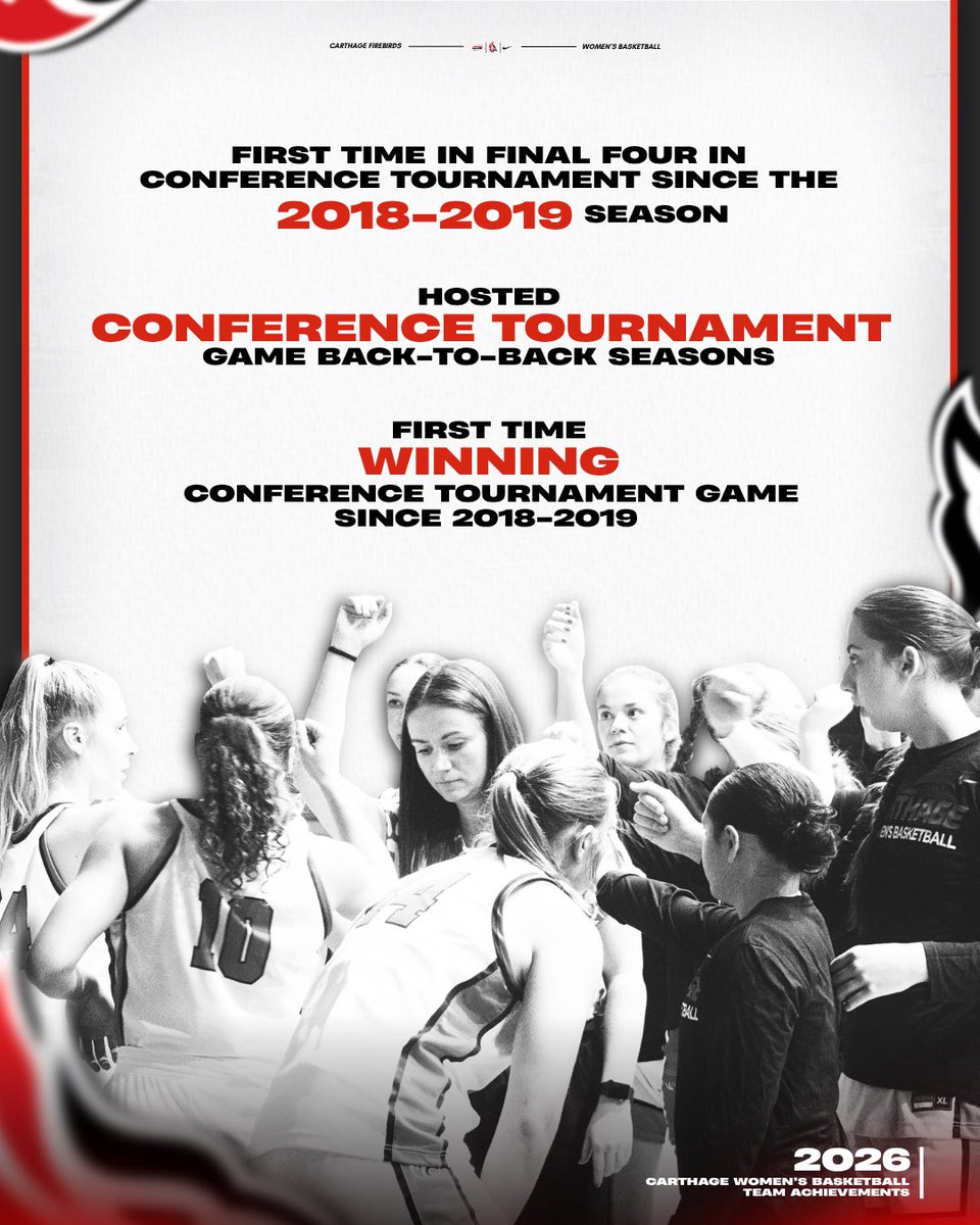 Carthage_WBB's tweet image. Every practice, every game, every person — it all matters.
Proud of the way this program continues to grow and everyone who makes it possible. 💪🏼❤️‍🔥
#whynotus #carthagewbb