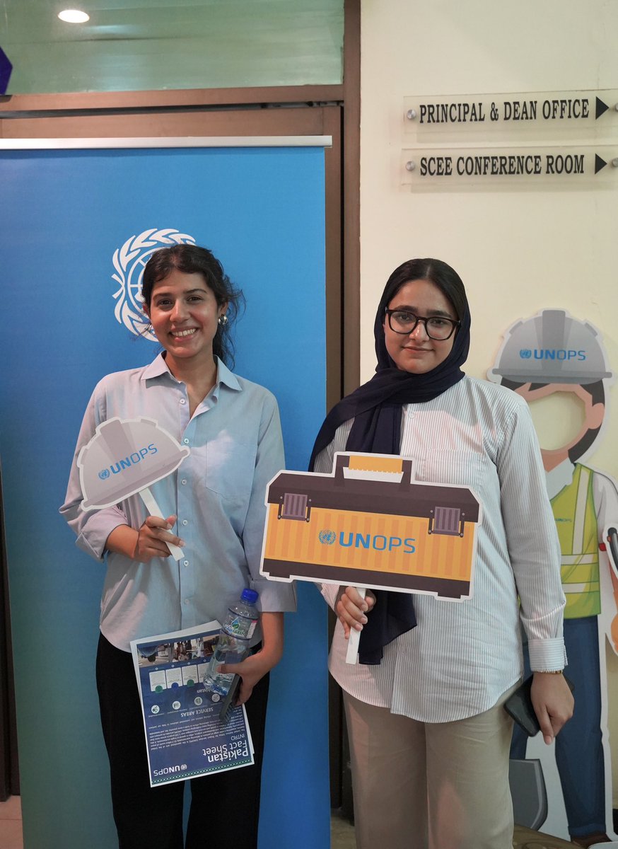 UNOPS_Pakistan's tweet photo. @UNOPS Pakistan at #NUST SCEE Career Fair engaged students and graduates on our work in infrastructure, health, climate resilience &amp; operations in 🇵🇰 &amp; globally, shared early-career pathways, and highlighted the UNOPS Talent+ / Career Portal as key opportunities platform
@UNinPak https://t.co/1As9UBXths