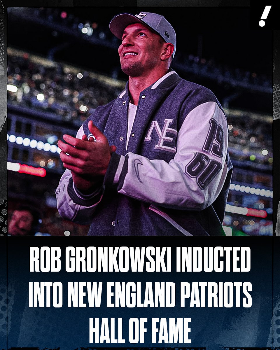 YahooSports's tweet image. Rob Gronkowski is headed to the Patriots Hall of Fame in his first year of eligibility 👏

Fans vote him in over Adam Vinatieri and Logan Mankins.