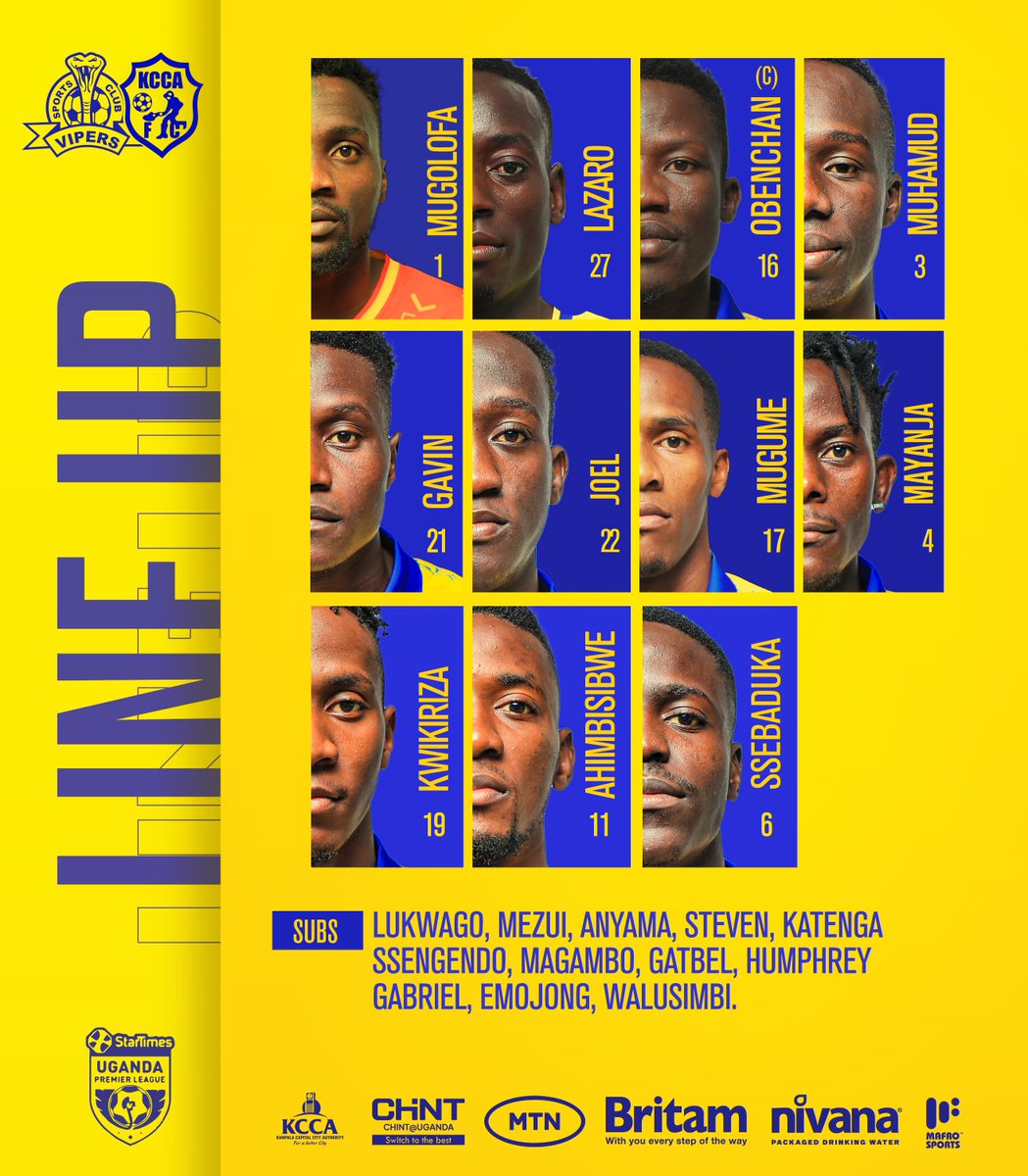 KCCAFC's tweet photo. Locked in for a big night under the lights. Here’s your starting XI 🟡🔵🔥

#KCCAFC #KCCAVIP #StarTimesUPL https://t.co/x6C23LT88F