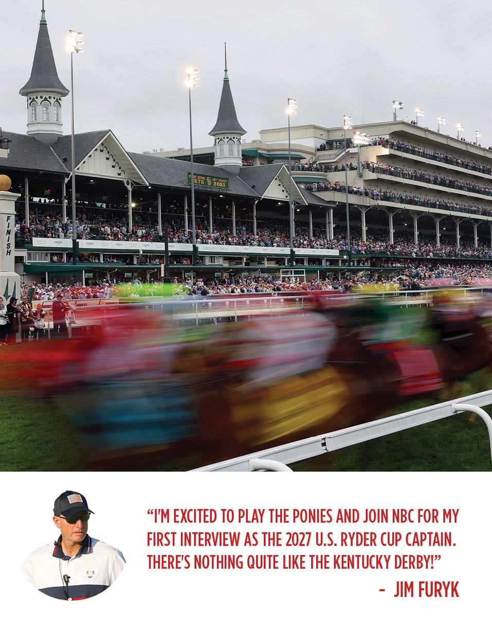 RyderCupUSA's tweet image. 🚨 TUNE-IN SATURDAY: Don’t miss Jim’s first Ryder Cup Interview LIVE from the Kentucky Derby with NBC’s Mike Tirico this Saturday!

#GoUSA #NBC