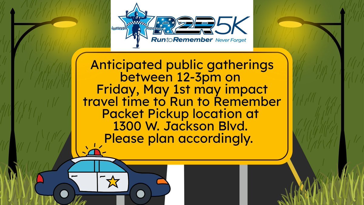 cpdmemorial's tweet photo. FYI...Packet Pick Up times are:
Thursday 4-30-2026 || 7am-7pm
Friday 5-1-2026 || 7:30am-6pm
NO RACE DAY PACKET PICK UP.
In person registrations at PPU and on Race Day will be ONLINE so please be prepared with a credit card to pay.  Thank you! https://t.co/gHj5KWAogx