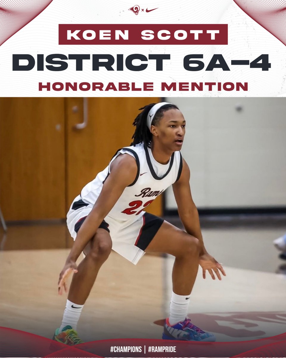 OwassoAthletics's tweet image. Congratulations to Koen Scott on his District 6A-4 Honorable Mention! 

#CHAMPIONS | #RamPride