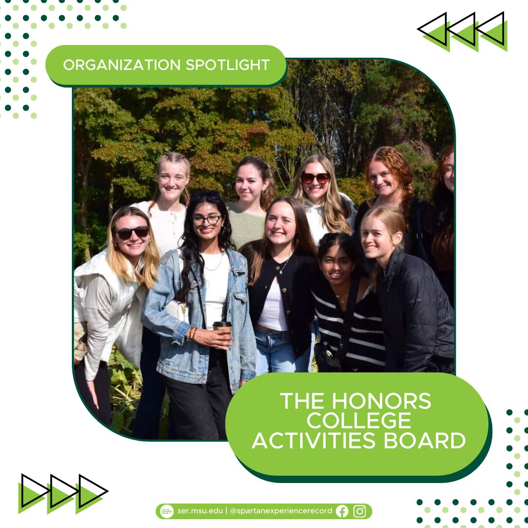ser_msu's tweet photo. From planning exciting extra-curricular events to leading meetings, students on the Honors College Activities Board build several transferable skills showcased on the Spartan Experience Record. Request yours today at https://t.co/2r8PcANZ84! https://t.co/4utgbETo5v