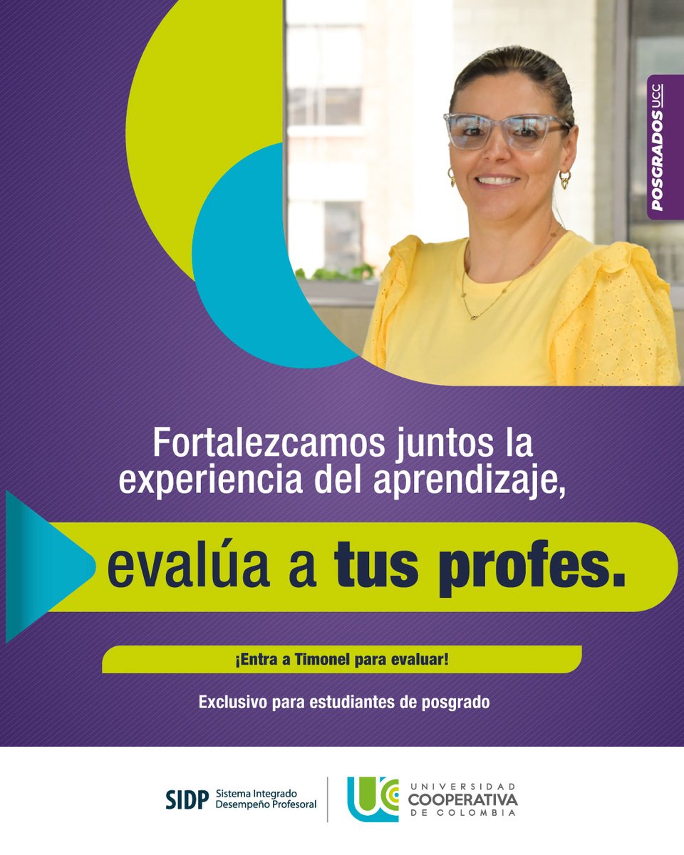 UCooperativaCol's tweet photo. Tu opinión construye una mejor experiencia académica.  ¡Evalúa a tus profes y sé parte del cambio!  
#EvaluaciónProfesoralPosgradosUCC   
  Realízalo ahora aquí https://t.co/gYhWlIth3v https://t.co/f9rTZDufDl