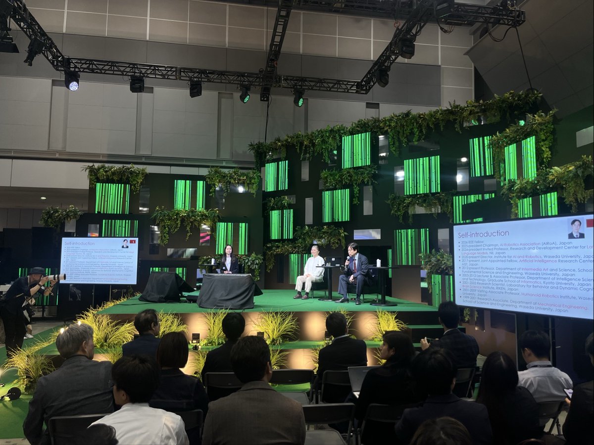 airoa_org's tweet photo. On the second Business Day of SusHi Tech Tokyo 2026, the panel discussion “Where Can Japan Create Unique Value in Physical AI?” (Powered by AIRoA) was held.

Representing AIRoA, Chairperson Tetsuya Ogata joined the panel, and AIRoA staff member Alisa Yamamoto served as moderator.

As capital-intensive competition accelerates, the discussion explored how Japan can connect its strengths in robotics, manufacturing, and real-world data—and develop them into a common foundation for Physical AI.

From Tokyo to the world, the panel highlighted the potential of Physical AI emerging from Japan.

#STT2026 #PhysicalAI #AIRoA