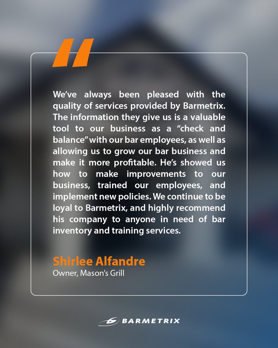 Barmetrix's tweet photo. Behind every profitable bar is operational clarity.
Better controls.
Better training.
Better decisions.
When operators see their numbers clearly, the entire bar program improves.

#BarProfit #RestaurantOps #HospitalityIndustry https://t.co/VMhSrSb7T8