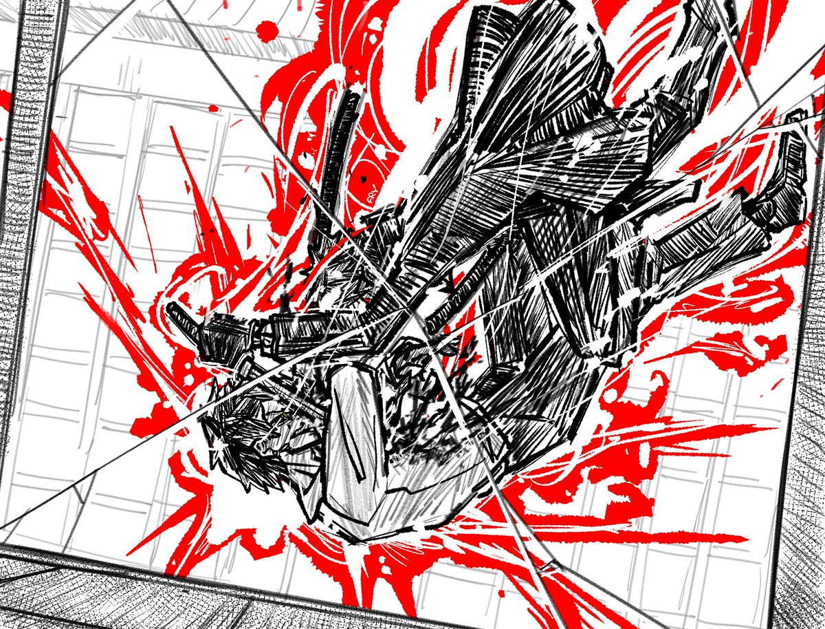 FryToons's tweet photo. @robinbachi I loved this panel so much I tried drawing it, this fight was kinda overshadowed by the akemura stuff (which makes sense lol) https://t.co/Bay5CJQMkM