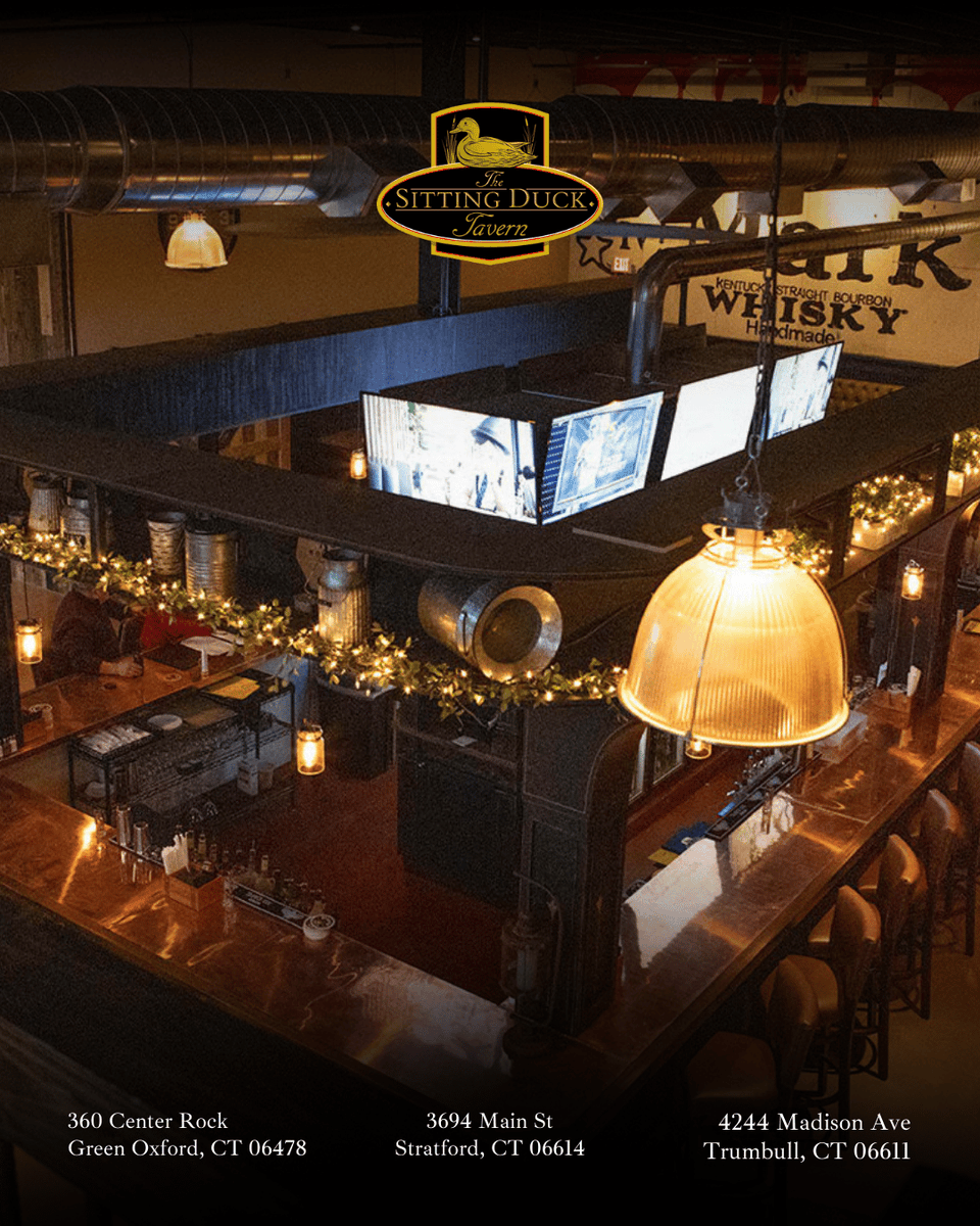 SittingDuckCT's tweet photo. Good food hits different when the atmosphere matches.

At Sitting Duck Tavern, every table comes with warm hospitality and the kind of atmosphere you'll want to linger in.

Find your spot in Oxford, Stratford, or Trumbull, and come settle in.
https://t.co/uD6JcJ4qzf https://t.co/sx21urB8dd