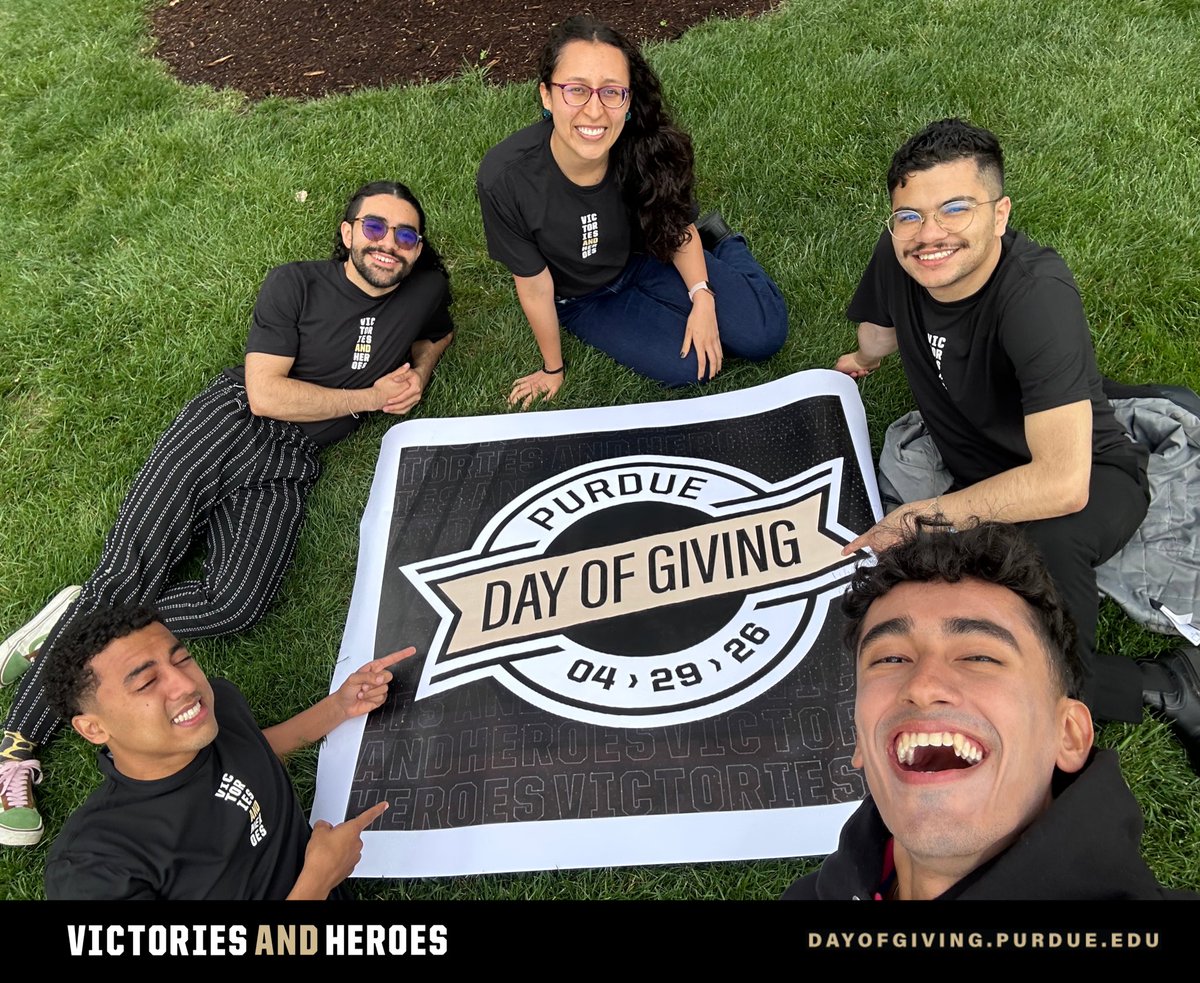 CSAPurdue's tweet photo. SMILE if you love being a Boilermaker! 🚂💨

The CSAP fam is out in full force for the #PurdueDayOfGiving Best Selfie Challenge. We’ve got the spirit, the energy, and the best community on campus.

Let’s secure that $750 bonus for #CSAPurdue! Give us a 💛 in the comments!

#IGave https://t.co/uNZ4QS8n6G