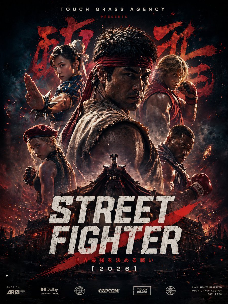 GoTouchGrass's tweet photo. Street Fighter, Our way.🔥
 
Same legendary fighters. Fresh vision. Next level intensity. 

The battle never ends… it just levels up.⚡
 
What do you think of our vision? 

#GoTouchGrass #StreetFighterMovie #reimaginedfanart https://t.co/fo9Jn4HWHH