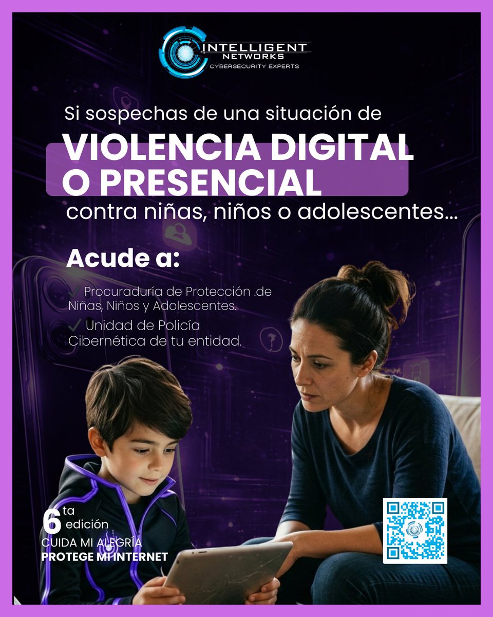 inetworksmx's tweet photo. 💻🌟 Pedir ayuda no es exagerar. Es proteger.

📞 Contacta a la Procuraduría de Protección de Niñas, Niños y Adolescentes.
📞 Comunícate a LOCATEL (55 5658 1111).
📞 También puedes acudir a la Unidad de Policía Cibernética de tu entidad.

#CuidaMiAlegria #ProtegeMiInternet https://t.co/Xkomusg6vC