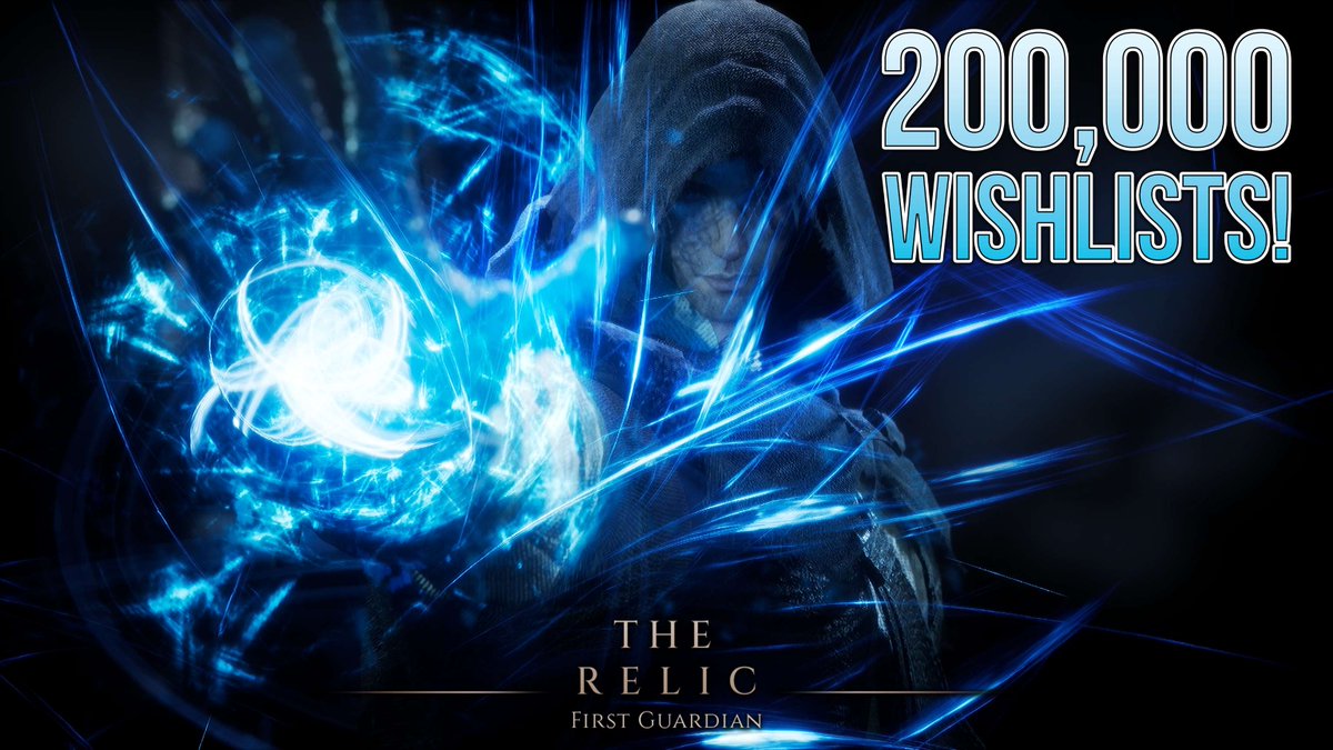 PerpGames's tweet photo. Thanks for 200,000 wishlists on #TheRelicFirstGuardian! 💜

The Action RPG will put your skills to the test later this year on PC, PS5, Xbox Series X|S, &amp; Nintendo Switch 2 💥

#Indiegames #ARPG https://t.co/K40Z5CCcie