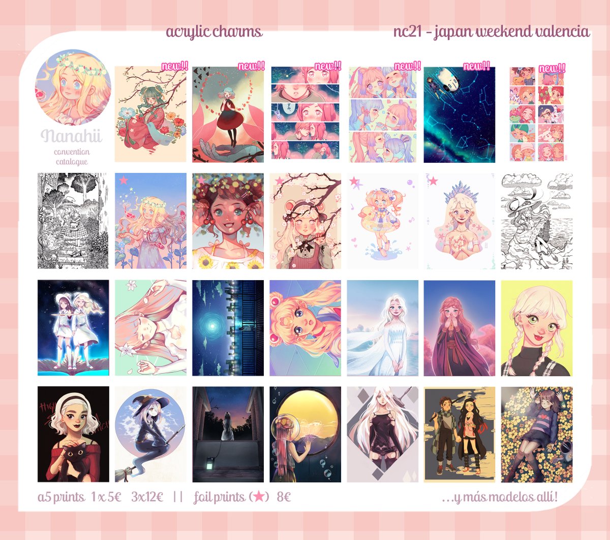 nanahiiart's tweet photo. @JW_Arte holiwi!! soy nanahii y esta será mi primera vez en la japan de valencia!! estaré en el NC21 con muchas cositaaas, dejo por aquí mi ubi y catálogo por si quieren reservar algo por md ^^🩷🩷 https://t.co/HwlDncTLvc