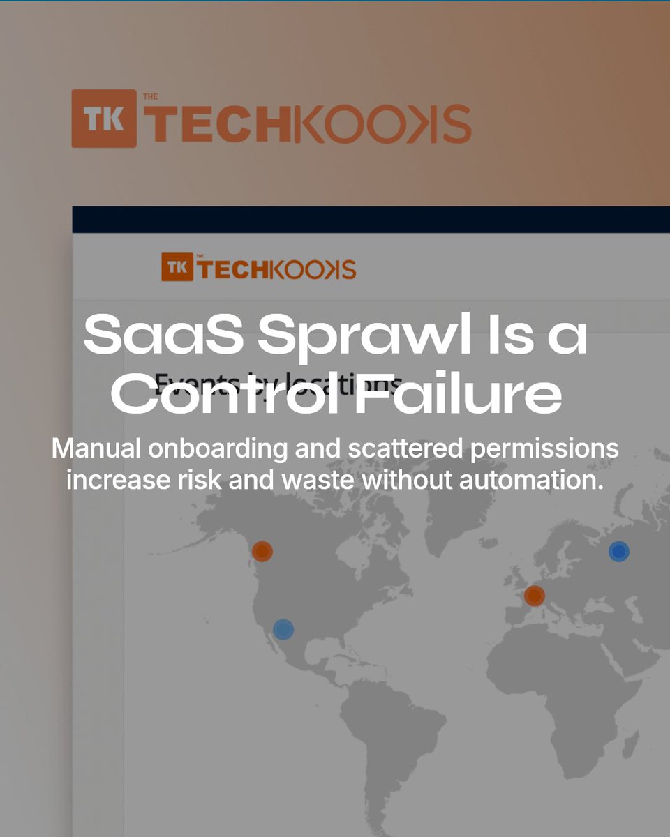 thetechkooks's tweet image. SaaS sprawl isn't just a tech headache—it's a control problem. Without automation, manual onboarding and scattered permissions multiply risk and waste. Regain clarity by engineering your systems for control. Comment your biggest SaaS challenge. #itsupport #SMB #smallbusiness #IT