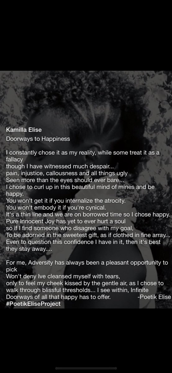 1PoetikElise's tweet image. It’s still  🥁 ✨

#Happynationalpoetrymonth  💜✨

📚 amazon.com/Poetik-Elise-H…

#writer #writers #writerscommunity #author #authors #poet #poetry #poetrycommunity #poetrylovers #spokenword #spokenwordcommunity  #creators #creative #creatives #art #artist #love #life #passion