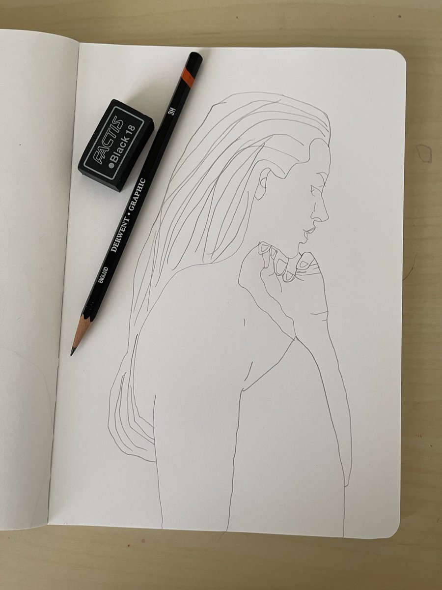 joleen_dietz's tweet image. Woman drawing.

Materials:
Pencil - Derwent Graphic 3H
Eraser - Factis Black 18
Sketchbook- Rita, Cachet by Daler-Rowney

#illustration #pencil #portrait #ArtistOnTwitter