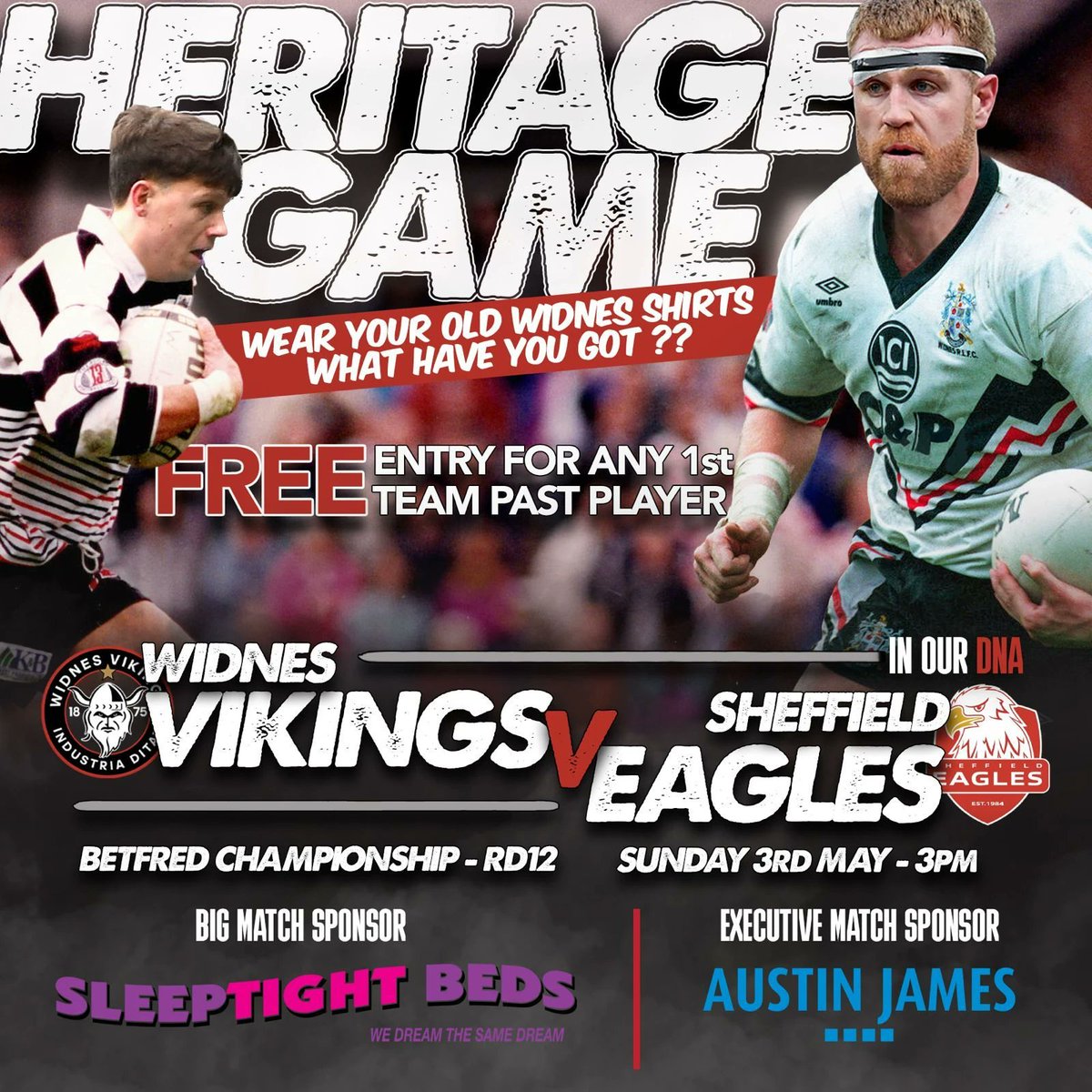 A celebration of our heritage 🫡

This Sunday, Sheffield visit the DCBL for our Retro Round! Are you joining us?

Buy tickets: shorturl.at/qkBtb