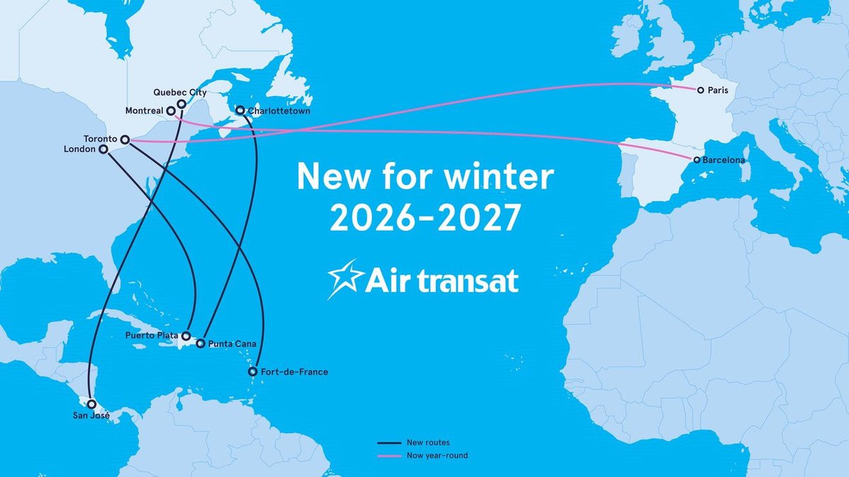 VadeAviones's tweet image. Invierno 2026-2027: Air Transat @airtransat refuerza #Barcelona con nuevas frecuencias directas a #Montreal 
@tusdestinos @opiniondemama