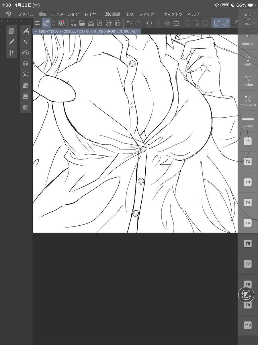 Mitarashi76281's tweet image. ワイシャツのしわ不自然かな？
指摘があったらお願いいたします！
 #CLIPSTUDIOPAINT 
 #イラスト