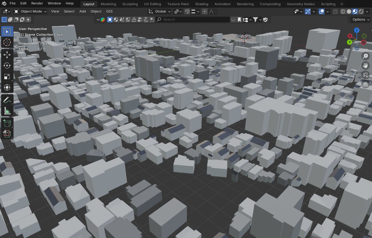 studiopinehead's tweet photo. 今日もバディ(Claude)と一緒に作業しました。
遠景に使えそうな建物群。

#blender #clipstudio https://t.co/XMBpfPLpVH