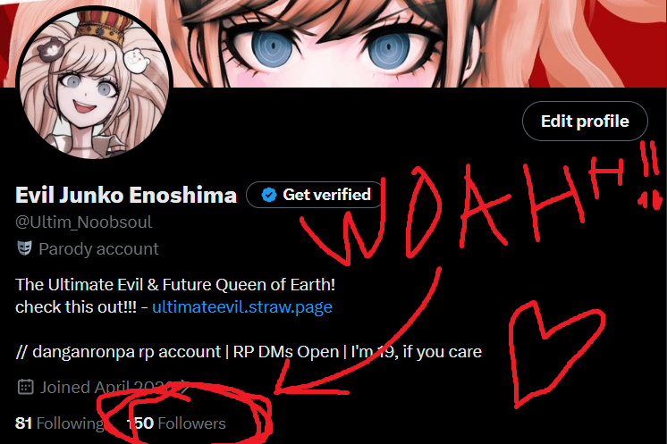 Evil Junko Enoshima tweet media