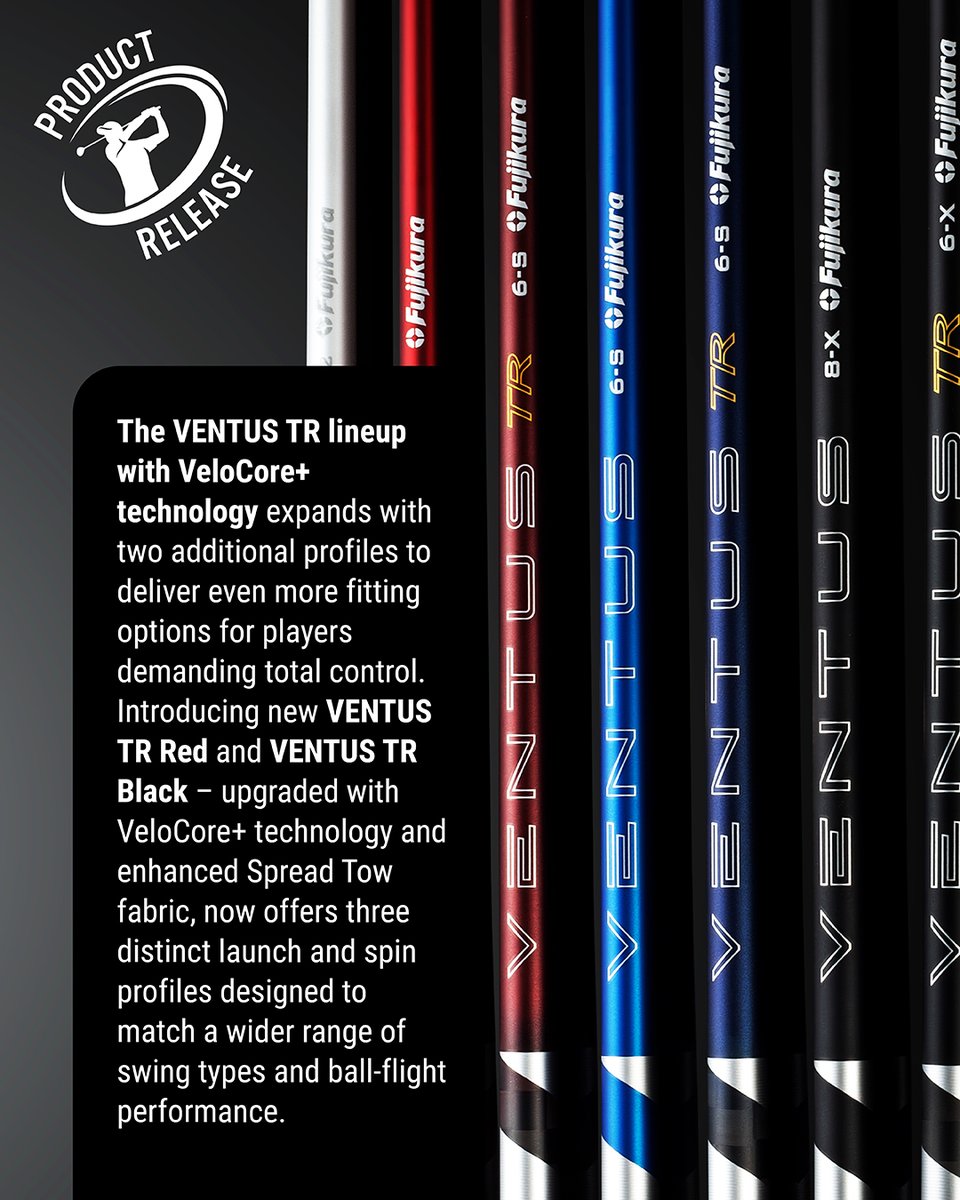 clubchampmedia's tweet photo. The VENTUS with VeloCore+ family. ✨ 

Swing the shafts at a location near you!

#ClubChampion #Fujikura #VentusTR #VeloCore #Golf https://t.co/pWribEbKfR