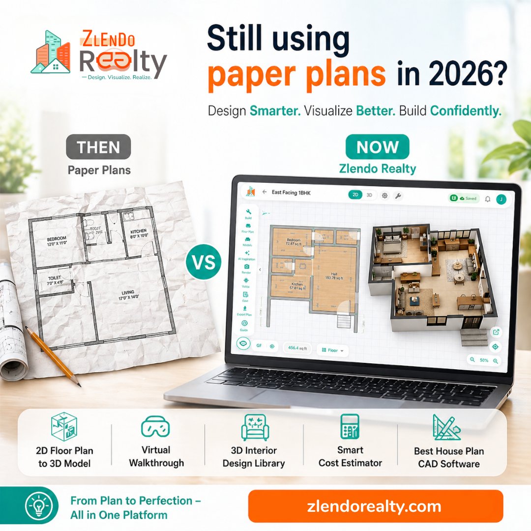 ZlendoRealty's tweet image. Paper plans in 2026? That's a hard no. 🚫📄
Zlendo Realty turns your 2D floor plan into a full 3D model — with virtual walkthroughs, cost estimates &amp;amp; more.
Design smarter. Build confidently. 🏠✨ 👉 zlendorealty.com
#ZlendoRealty #HomeDesign #PropTech #3DFloorPlan
