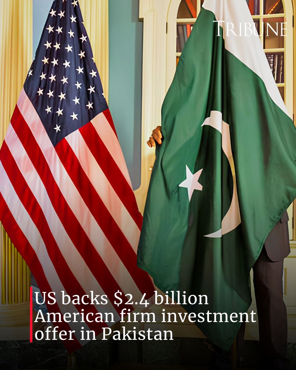 etribune's tweet image. President Donald Trump's administration has backed a $2.4 billion investment offer by an American firm to install advanced security systems at major Pakistani airports to detect criminals and transnational threats.

For more: tribune.com.pk/story/2605493/1

#etribune #News #latest