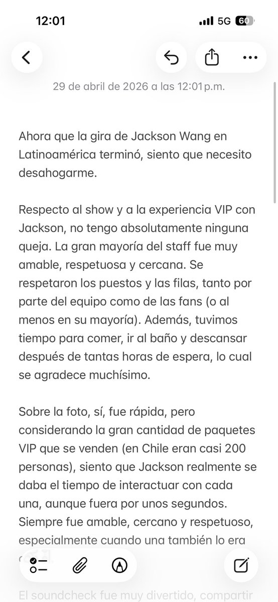 seunieBeomie's tweet photo. Espero se puedan tomar el tiempo de leer este mensaje para Jackson y logren entender mi desahogo 💚 #jacksonwang #jacksonwangchile #magicman2inchile #MagicMan2Tour #magicman2inmexico #chile #magicmanlatinoamerica #magicman2inbrasil https://t.co/47BdGRrIdG