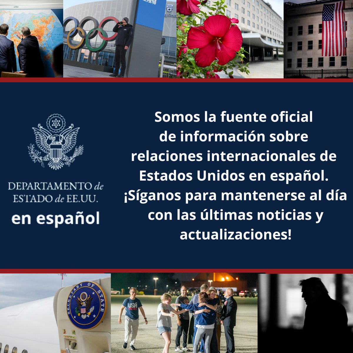 USAenEspanol's tweet photo. Visite nuestro perfil y síganos para más información oficial en Español de las relaciones de Estados Unidos con el resto del mundo.