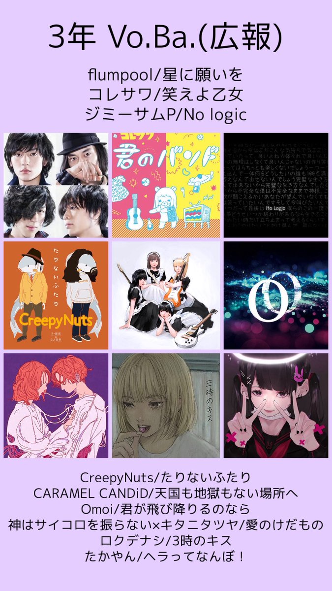 TUS_kian's tweet photo. 私を構成する9曲
 #春から理科大  #軽音 https://t.co/pQAxdjE38z