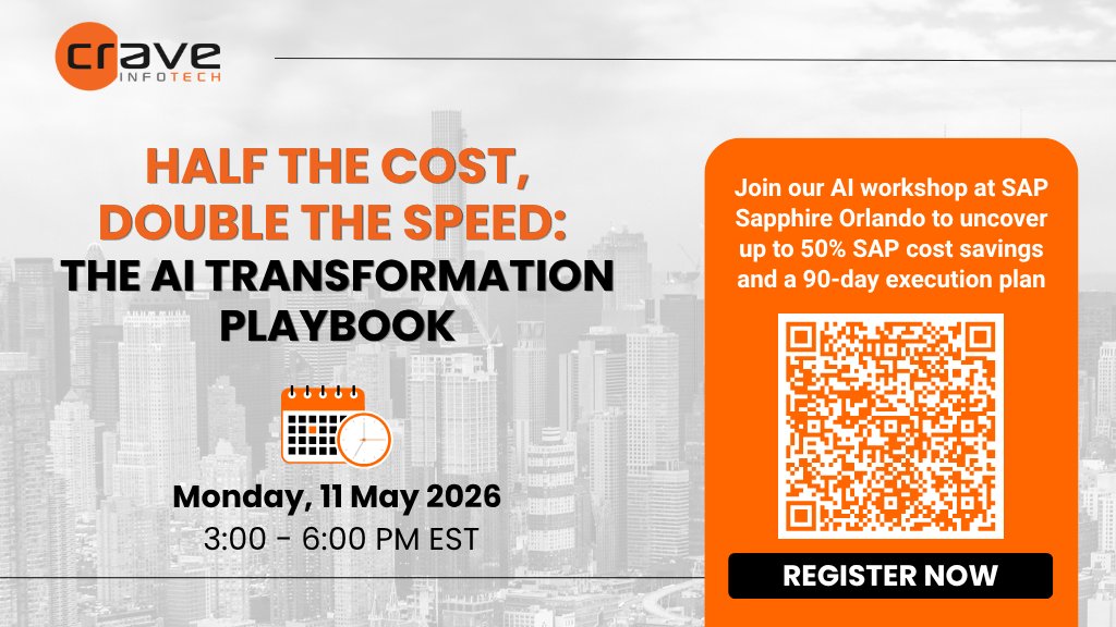 AI in SAP is now focused on measurable business impact.

At SAP Sapphire Orlando, the focus is speed, cost reduction, and operational efficiency.

Workshop: Half the Cost. Double the Speed.

share.hsforms.com/1b_2REKn2QKyUY…

#SAPSapphire #SAP #EnterpriseAI #DigitalTransformation #SAPBTP