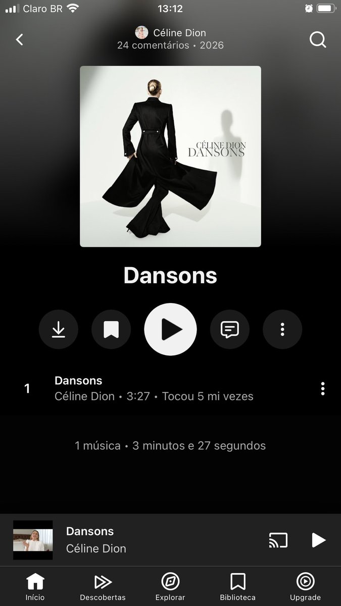 Dansons, the <a href="/celinedion/">Celine Dion</a> new French song, surpassed 5 million streams on YouTubeMusic 🤌🏻😻