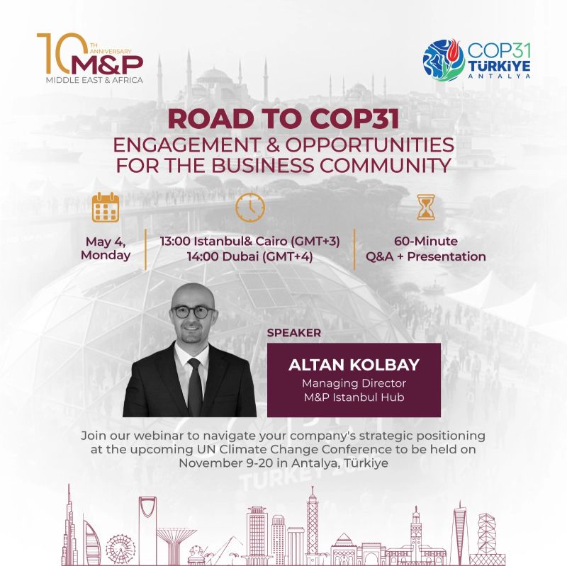 ussalEN's tweet photo. Turkey is preparing for the largest-ever COP in Antalya this November!

My partner @AltanKolbay will deliver a briefing on how the business engagements will be structured at COP31. 

🗓 May 4 Monday 
 🕑 11:00 London
 🕑 13:00 Istanbul (GMT+3)
 🕑 14:00 Dubai (GMT+4) 
📍RSVP : https://t.co/PAjqlbyvF5