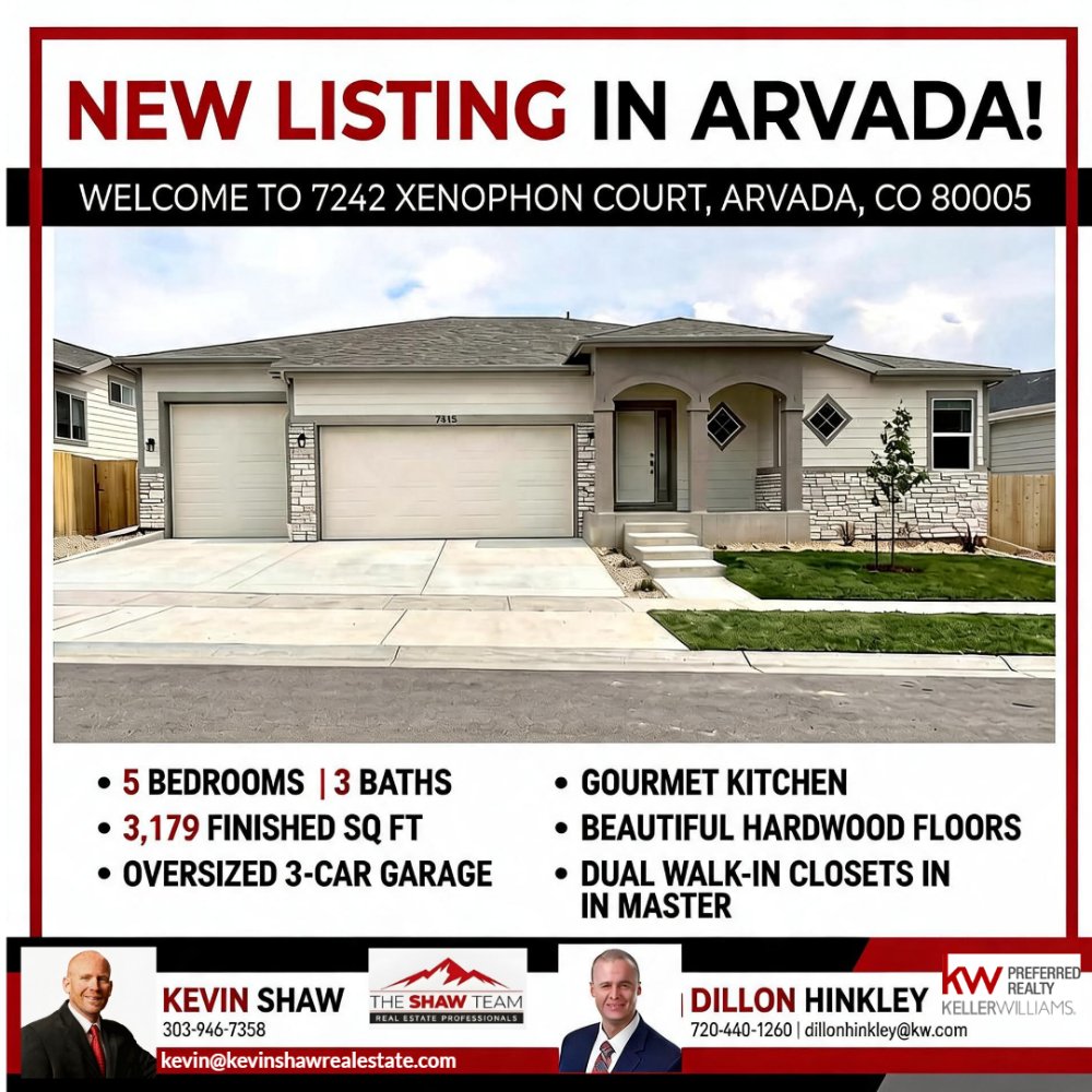 ShawTeamCO's tweet image. 🏡 JUST LISTED in Arvada! 

Experience luxury and space at 7242 Xenophon Court. This stunning ranch-style home is more than just a place to live—it's a lifestyle.

#ArvadaRealEstate #JustListed #ColoradoHomes #DreamHome