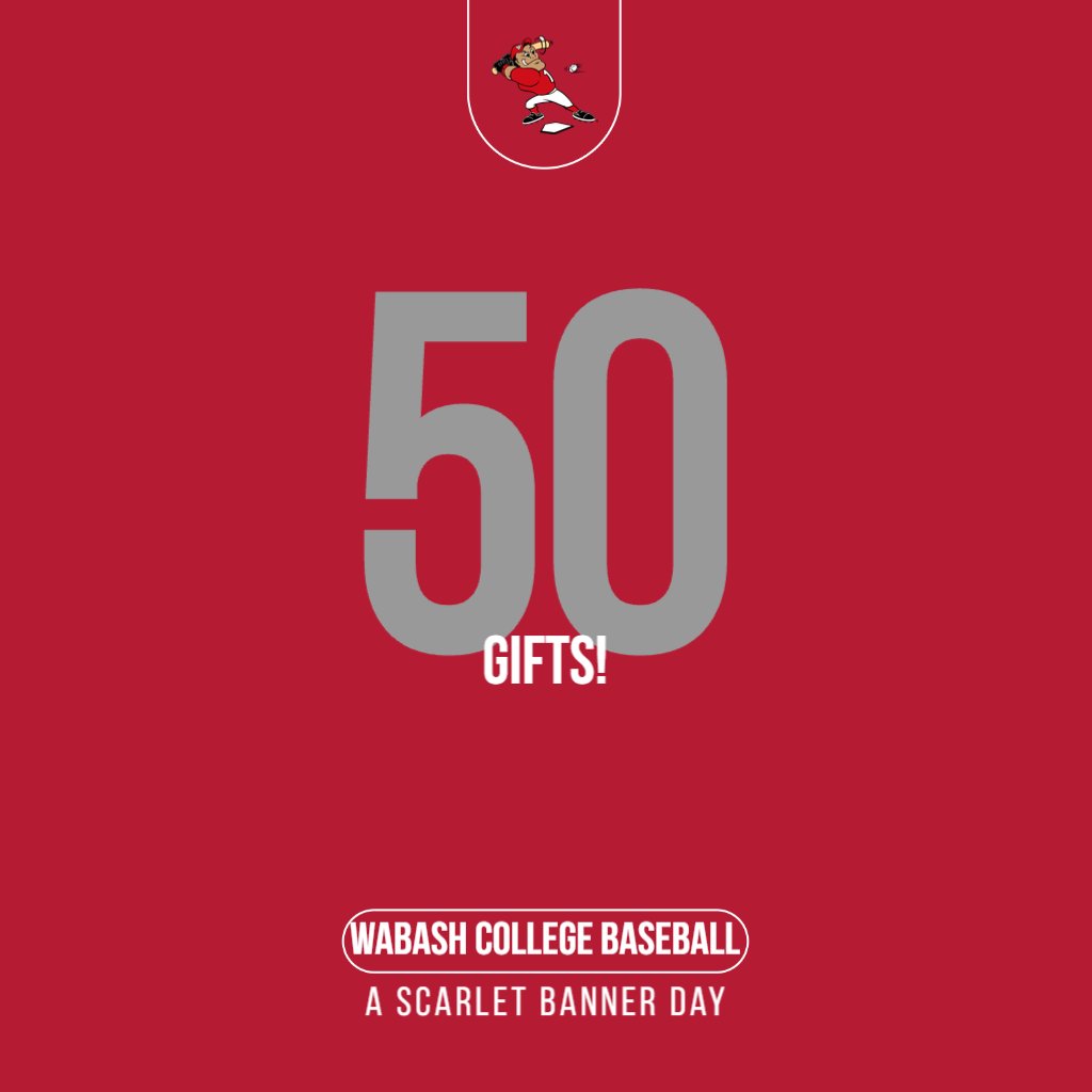 WabashBaseball's tweet photo. We have hit the 50 gift mark on our way to 125! We are on to the middle innings and need some baserunners. 
Every gift counts! https://t.co/N98f20WhNd
Code: Baseball https://t.co/sKRX8LilaE