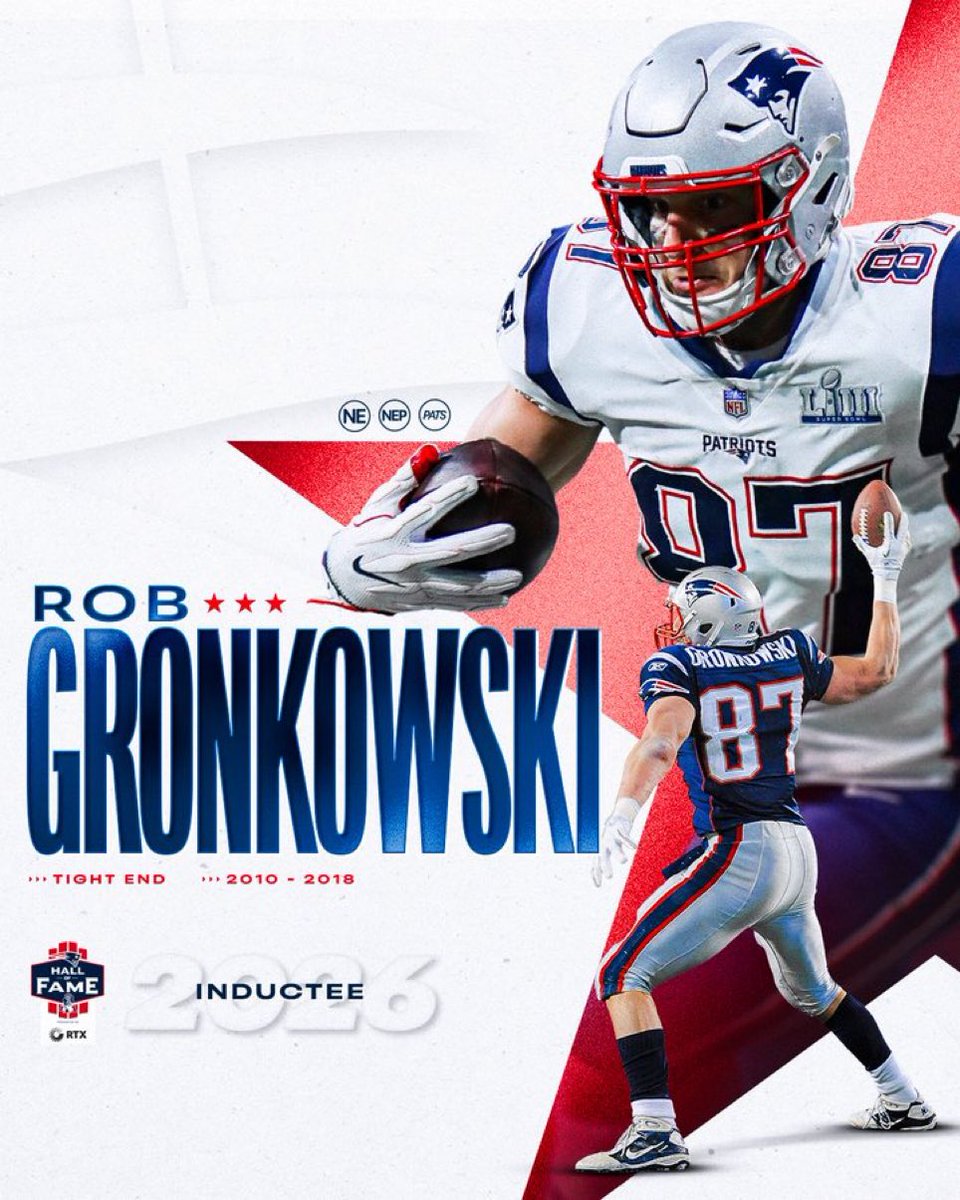 PatriotsMadrid's tweet image. ¿Alguien dudaba de que este momento llegaría? 💥🏈

Gronk ha sido nominado para el Salón de la Fama.

La definición de DOMINIO tiene nombre y apellido: Rob Gronkowski.

Preparen el champán en Canton, que el 87 va de camino. 🥳🏆

#Patriots #NFL #HallOfFame #GronkSpike #nepats