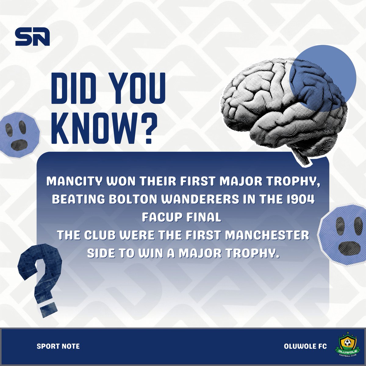 Sport_Note's tweet photo. In 1904, Manchester City made history.
Beating Bolton Wanderers in the 1904 FA Cup Final to win their first major trophy.
~
The first Manchester club to do it.
Every legacy has a beginning.

...
#manchestercity #footballhistory #sportnote https://t.co/s24nRg9rIg