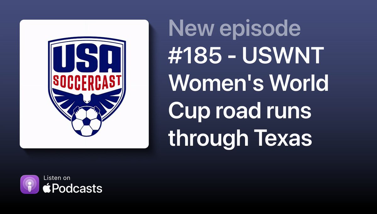 USASoccercast's tweet image. We're back with Episode 185 as we discuss the @ConcacafW heading to Texas, along with what the #USWNT need to do to qualify for the #FIFAWWC. We also discuss the team's plans to head to Brazil in June for a pair of friendlies!

traffic.megaphone.fm/RRTET906353262…