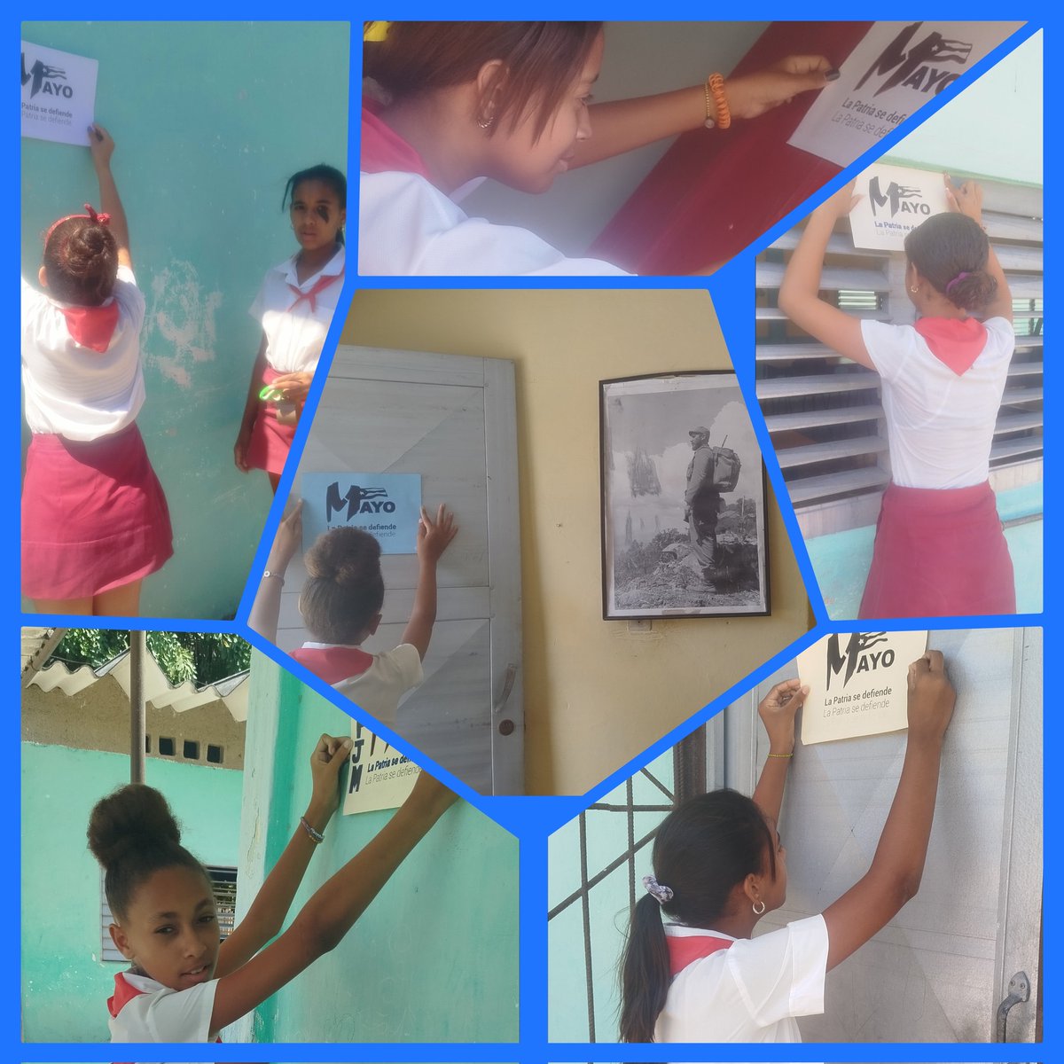HEdgeRamonLopez's tweet photo. Engalanando nuestro centro estudiantil en vistas al 1ro de Mayo.
¡¡¡Todos a la marcha!!!
@CubaMined 
@DgeHE15891 
@IHernandez15695 
@JuanRoland44493 https://t.co/861mQVexQd