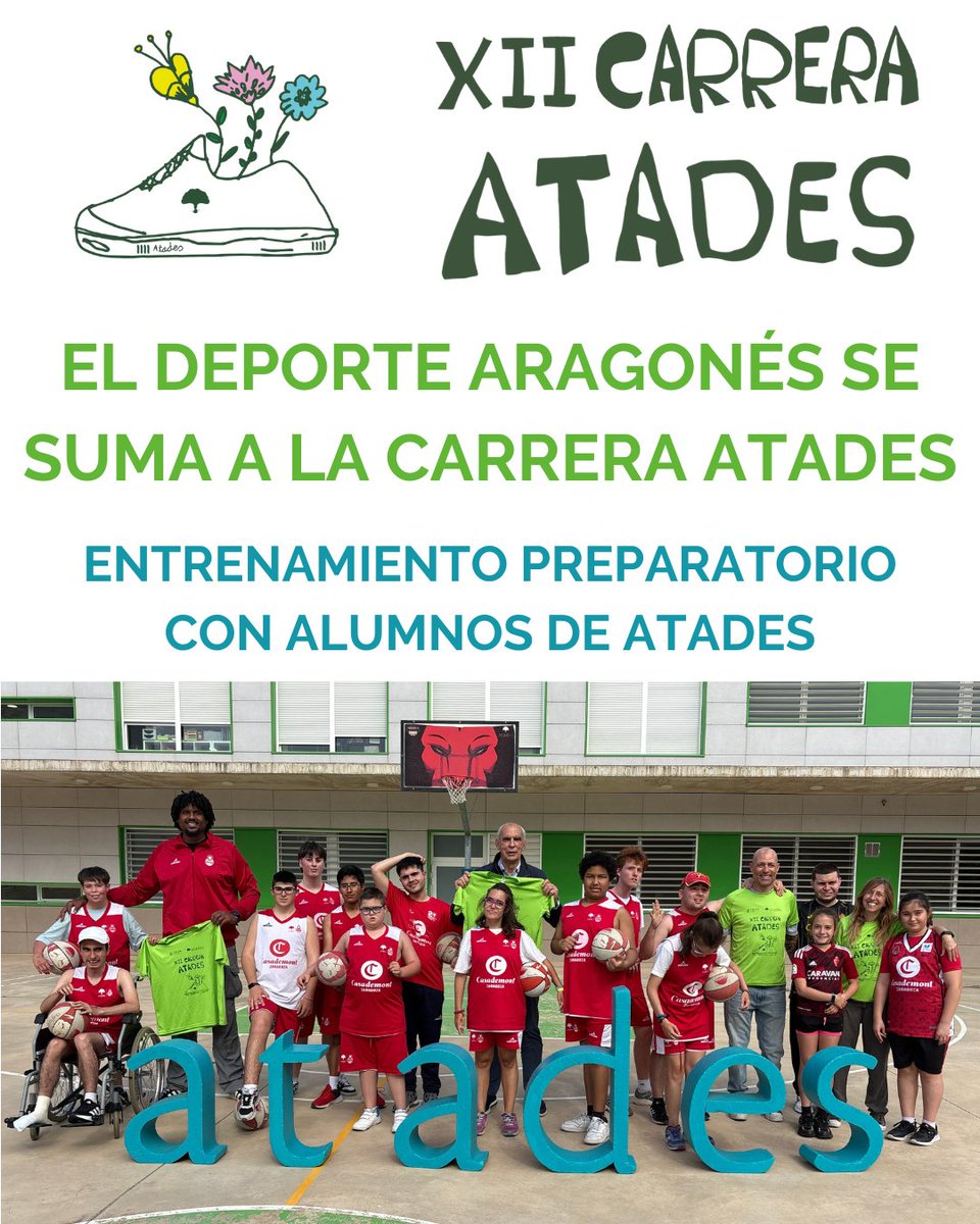 somosatades's tweet photo. 💚 ¡El deporte aragonés con la XII Carrera Solidaria ATADES!

💚 Las canchas de ATADES se han convertido esta tarde en el escenario de un entrenamiento muy especial, donde las barreras han desaparecido bajo el ritmo del balón. https://t.co/pT756deW7s