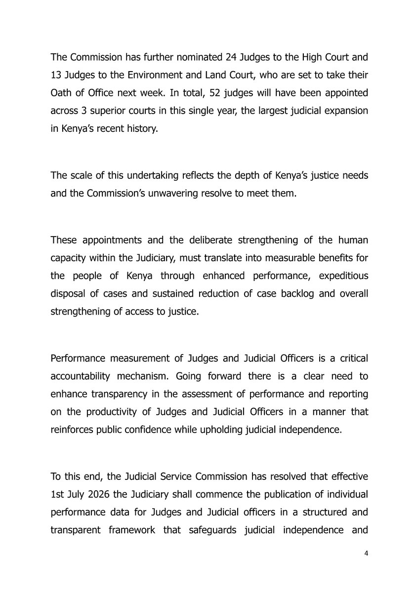 Judicial Service Commission Kenya (JSC) tweet media