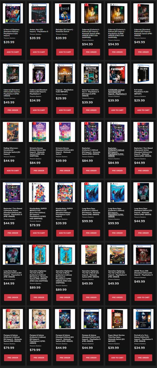 PhysicReleases's tweet image. Nearly 50 Tesura Games titles for Nintendo Switch and PlayStation 5 available at LBG: lootboxgaming.us/onxnXB #PS4 #PS5