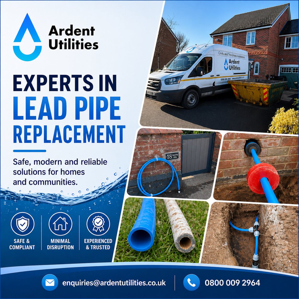 ArdentUtilities's tweet image. Domestic &amp;amp; Commercial Water Mains with over 25 years experience 
#WaterMains #Utilities #UndergroundUtilities #WaterInfrastructure #LiverpoolBusiness