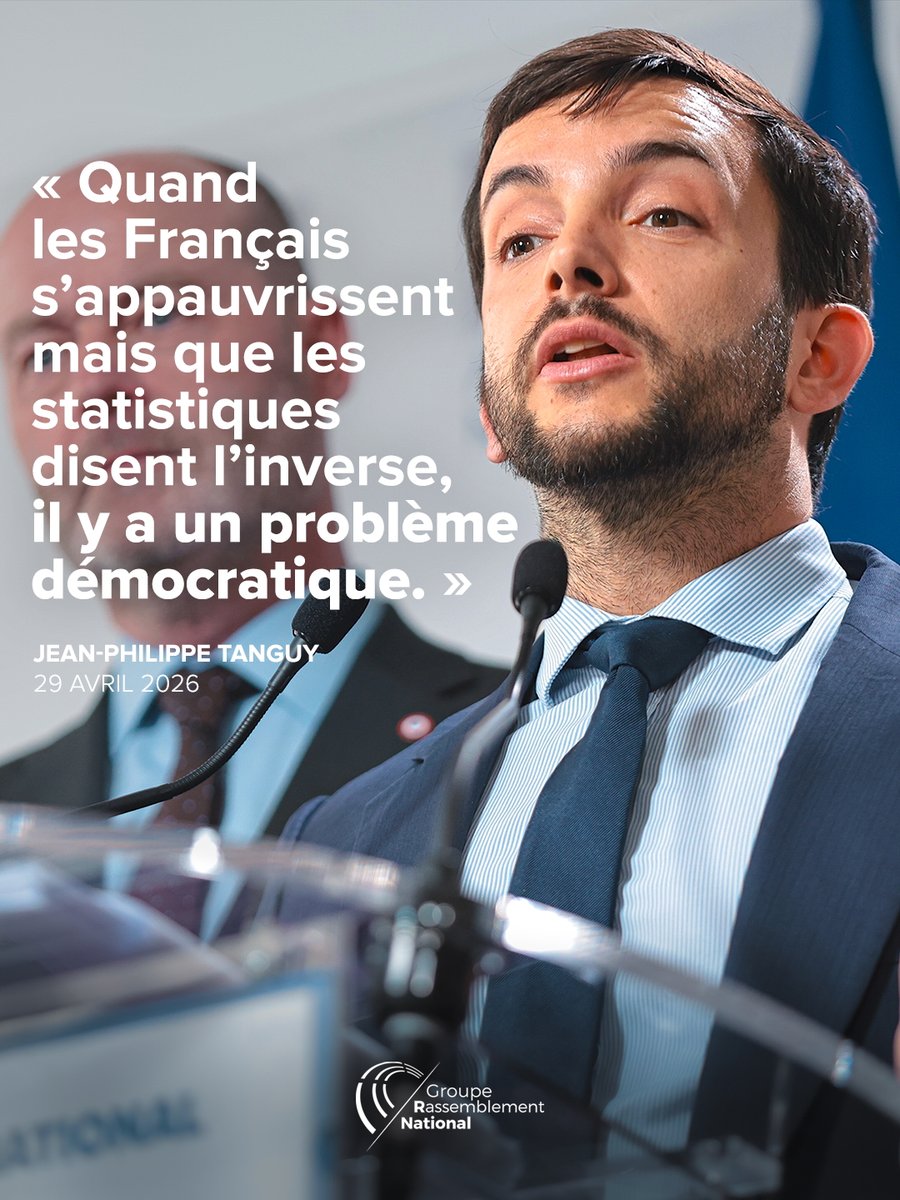groupeRN_off's tweet photo. Le @RNational_off et @MLP_officiel l'annonçaient dès 2022 : les indicateurs officiels du pouvoir d’achat ne reflètent pas la réalité des familles françaises.

Le rapport présenté aujourd’hui le confirme. https://t.co/9A2cmzLWtZ