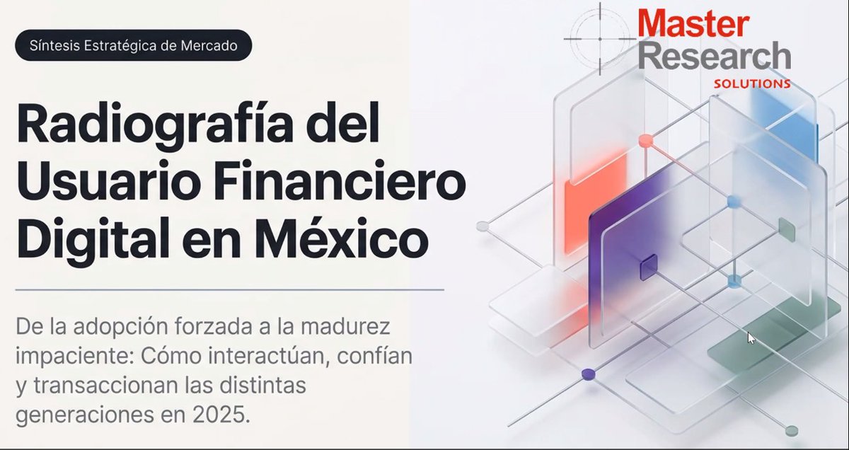 MasterResearch's tweet image. 🚨 Ya iniciamos el webinar

Estamos analizando en tiempo real cómo está evolucionando el consumidor financiero digital en México

💡 Aún estás a tiempo de sumarte

👉 Conéctate aquí:

masterresearch.mx/webinar/#conta…

#Webinar #ConsumidorDigital #MarketingDigital #EstudiosDeMercado