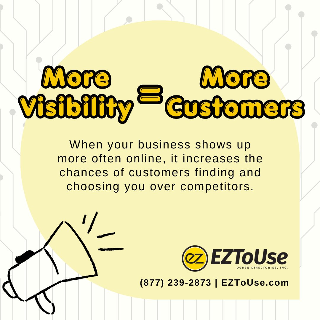 EZToUseOnline's tweet photo. In today’s world, if customers can’t find you online, they may never know you exist. Visibility isn’t just important—it’s everything.

More visibility means more clicks, more calls, and more opportunities for growth. #Growth #SmallBusiness #DigitalMarketing https://t.co/PPy1Zs4pmU